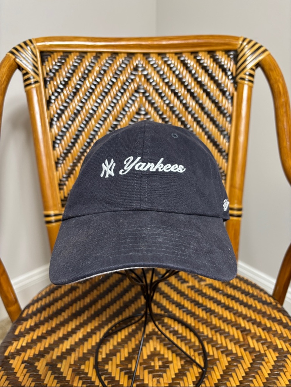 ‘47 New York Yankees Script Hat Adjustable Clean Up